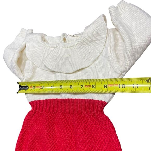 Angou Knit Sweater Bubble Romper Holiday Christmas Outfit Size 70 6 to 12 months - Picture 7 of 7
